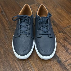 Men’s Lacoste Size 10.5 Leather Bayliss Navy Shoes 119750116